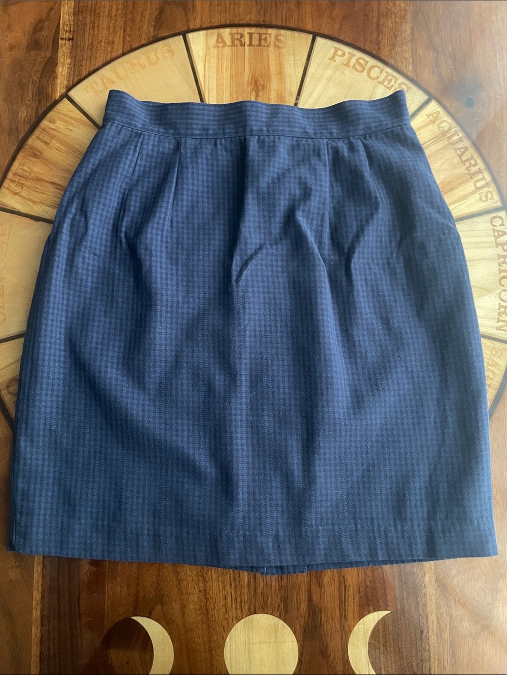 ESPRIT Vintage Skirt 80’s 90’s Checkered Black Blue